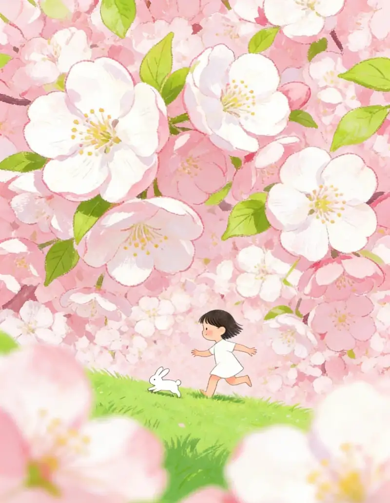 Ảnh đẹp hoa anh đào anime phong cách hoạt hình