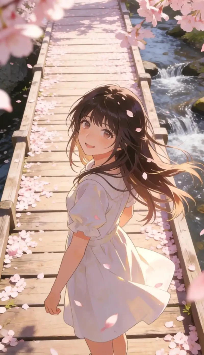 Ảnh hoa anh đào anime phong cách Nhật Bản