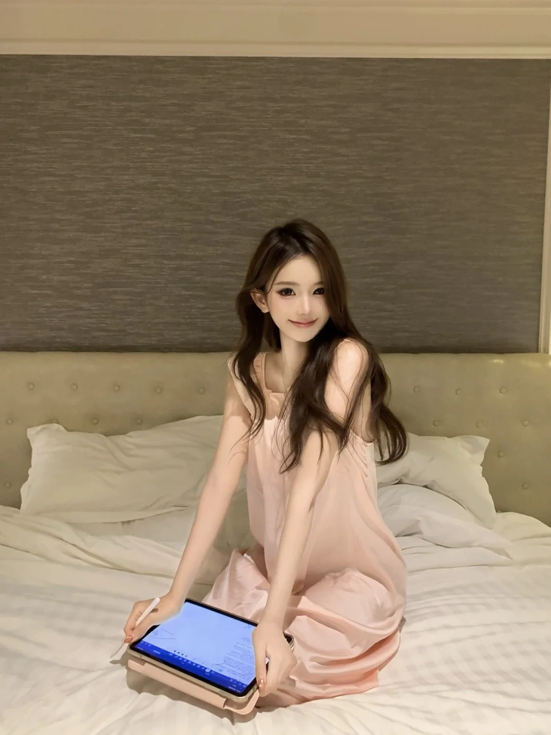 Ảnh đẹp gái xinh mặc đồ ngủ dịu dàng thanh lịch
