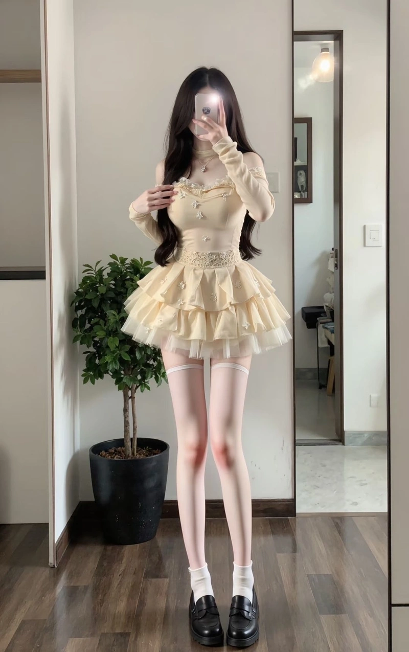 Ảnh gái xinh mặc váy ngắn mông to dâm đãng