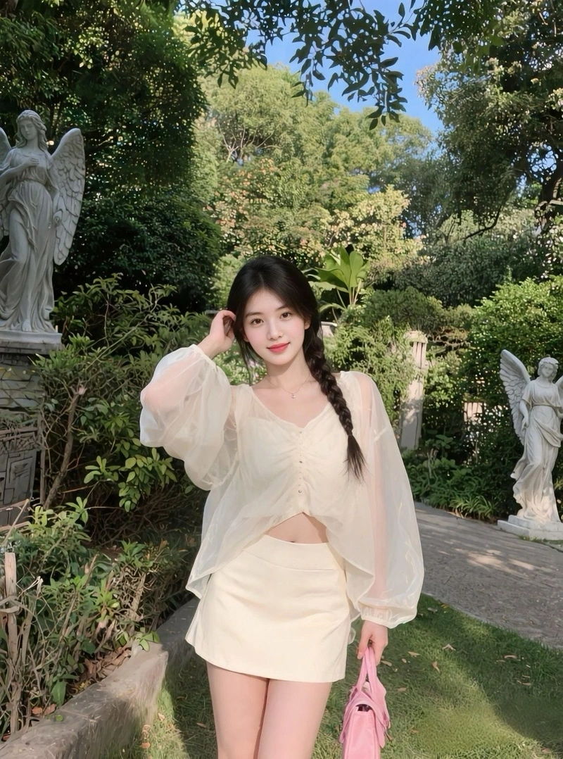 Gái xinh mặc váy ngắn show hàng nóng bỏng