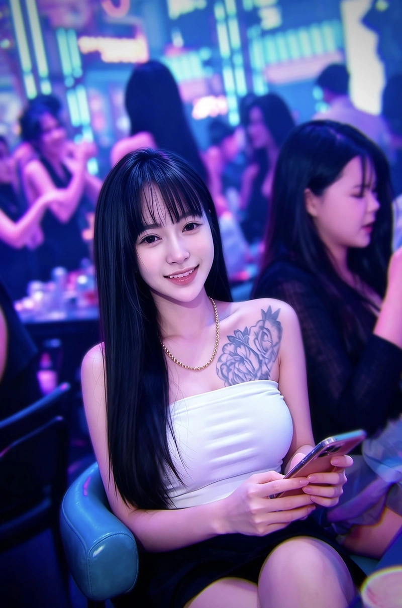 Gái xinh xăm mình cởi đồ lộ vòng 1 khủng