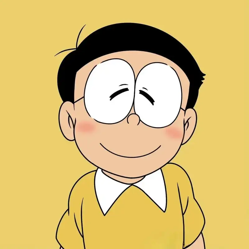 Hình ảnh Nobita trong truyện tranh với nét vẽ thân thuộc