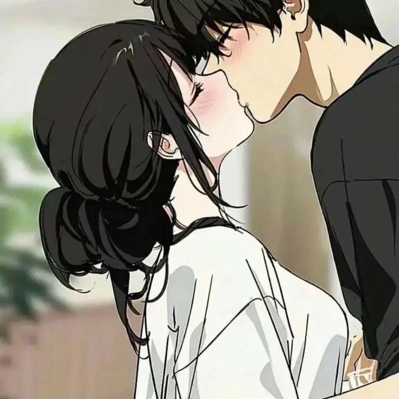 Hình nền ảnh anime hôn nhau lãng mạn