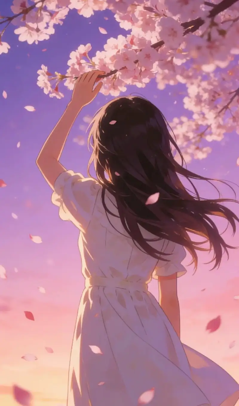 Hình nền hình ảnh hoa anh đào anime cực đẹp