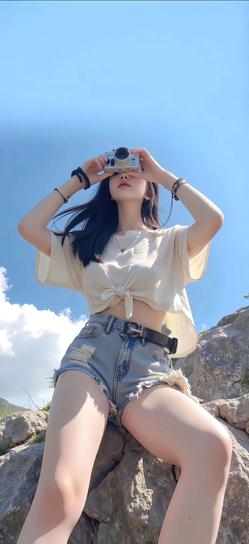 Hình gái xinh mặc quần ngắn body nóng bỏng full HD