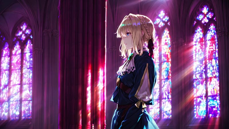 Violet Evergarden phong cách anime