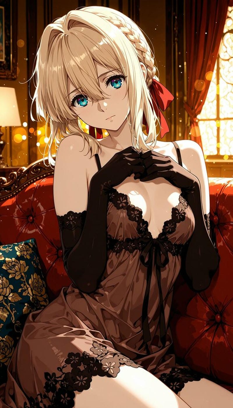 Violet Evergarden trong khung cảnh lãng mạn