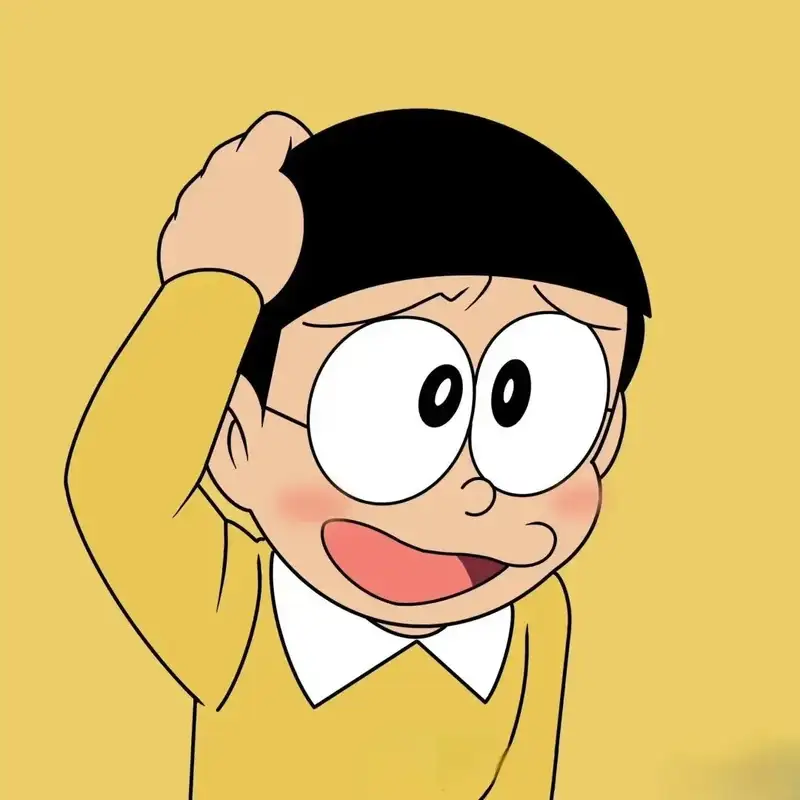 ảnh Nobita đeo kính tròn tạo dáng cực kỳ ngộ nghĩnh