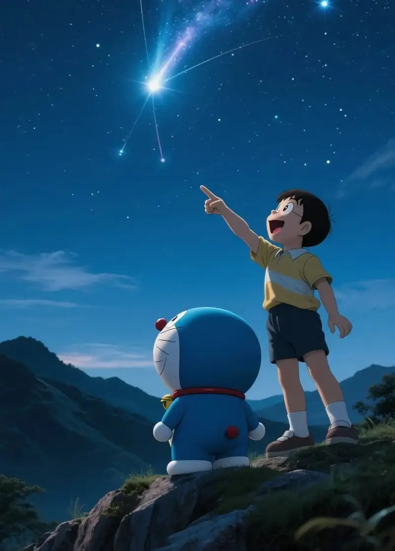 hình ảnh nhân vật Nobita đeo kính tròn dễ thương
