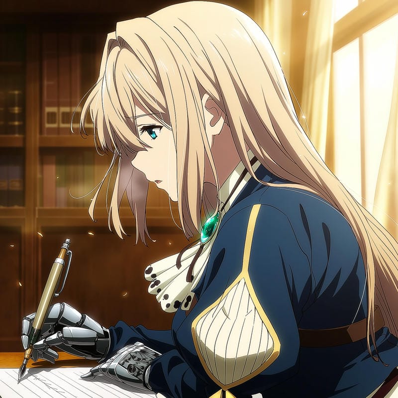 nàng Violet Evergarden trong tranh